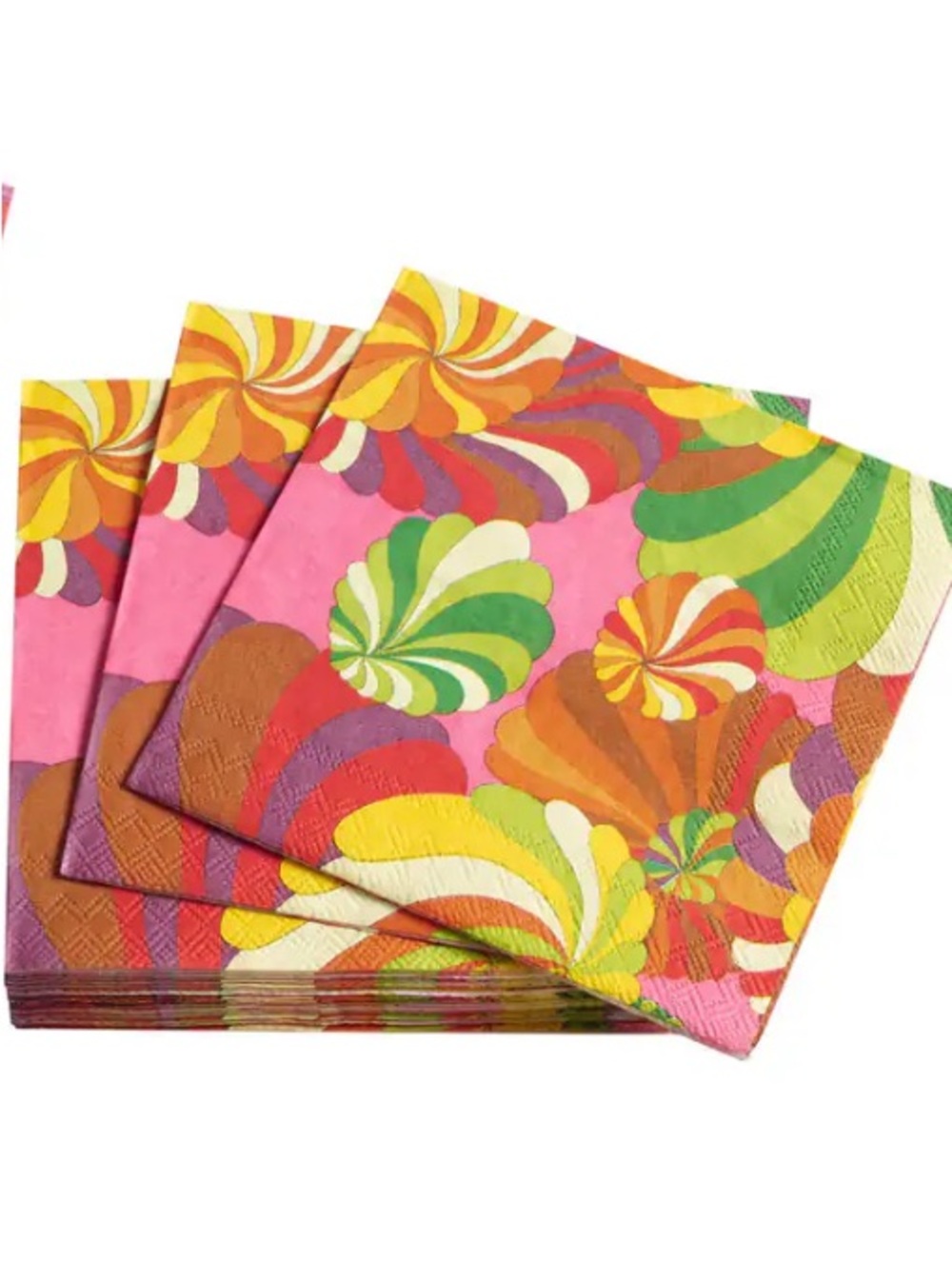 NWT Annie Selke Swirl Cocktail Napkins